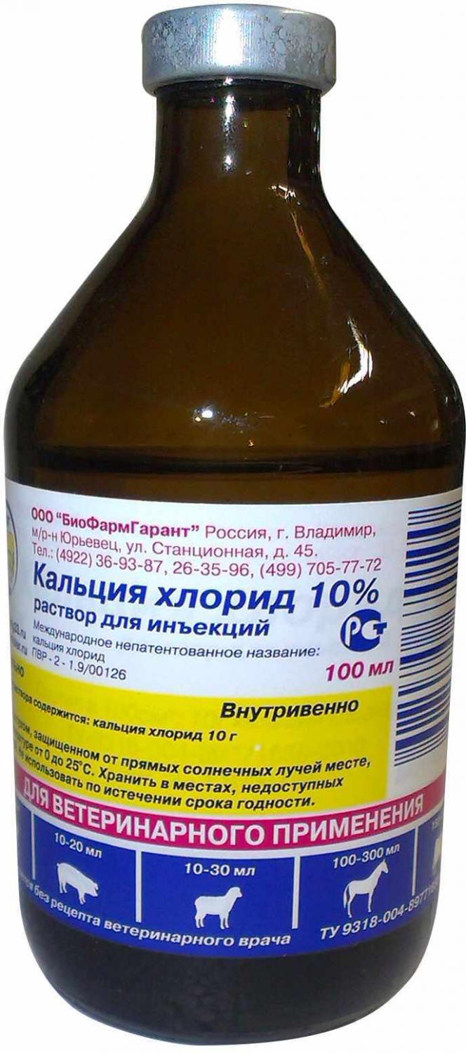 Кальций хлорид 10 % 100 мл – купить в интернет зоомагазине РыжийКот56.рф